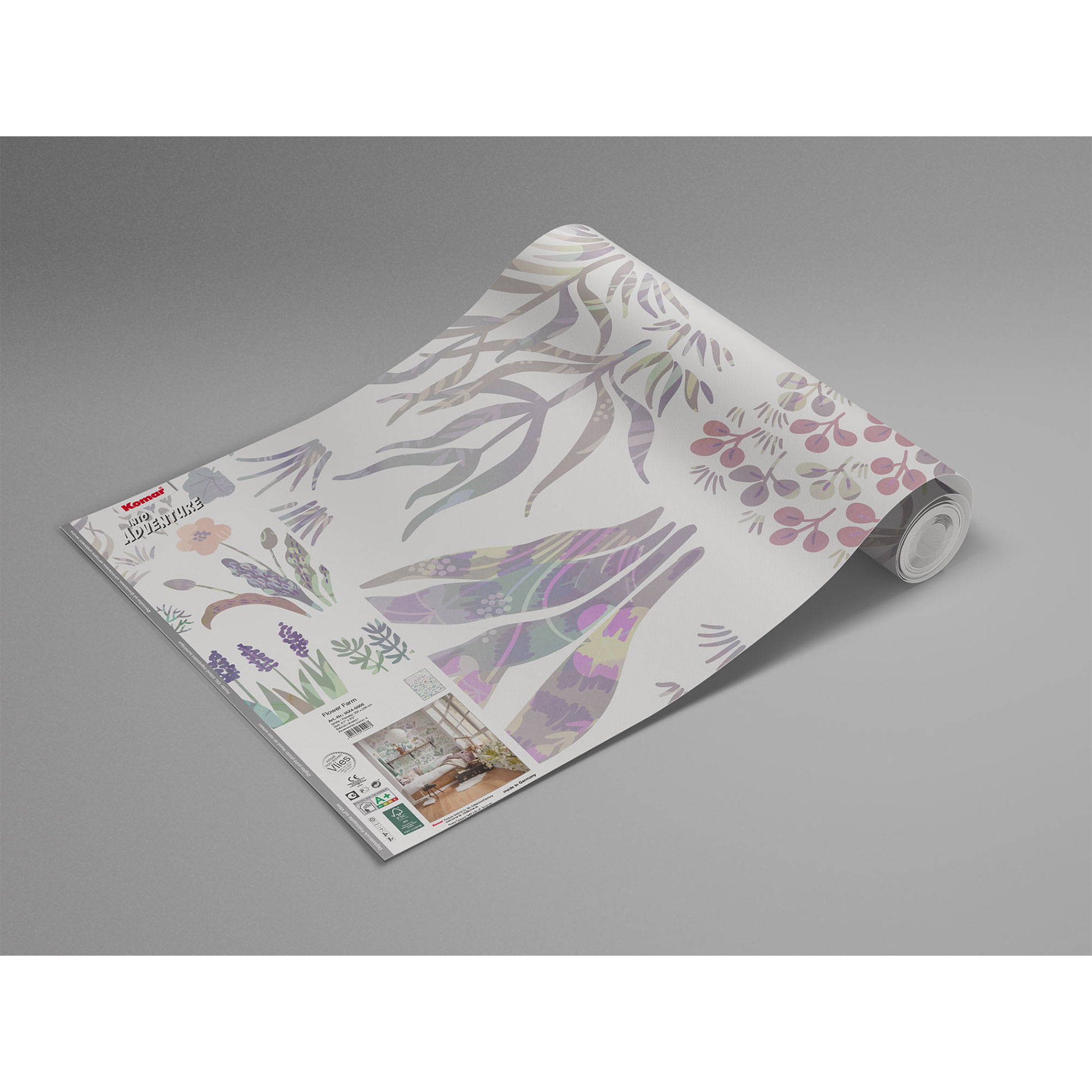 Vlies-Fototapete FLOWER FARM - bunt - 200x280 cm