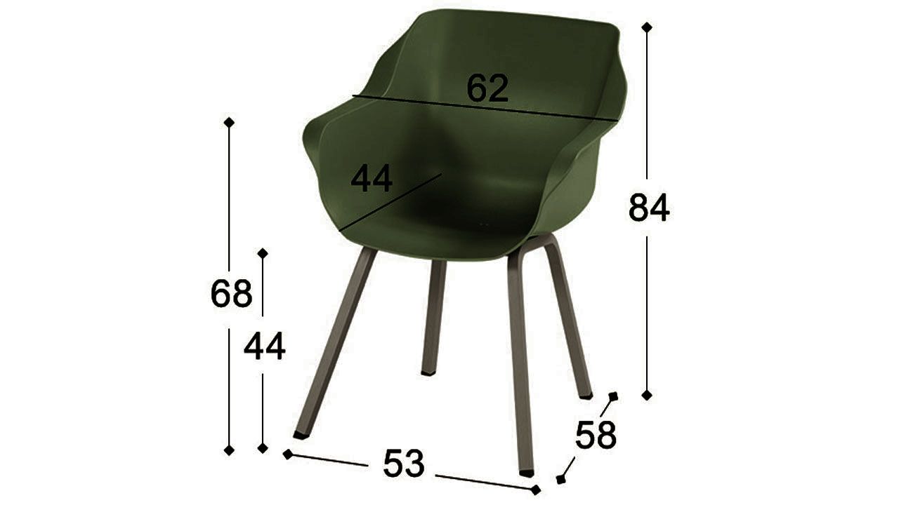 Tuinstoel Moss Green 21.680.831 Sophie Element B62 x D58 x H84 cm