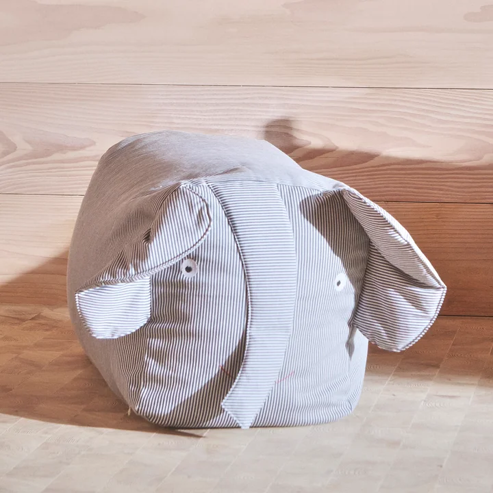 OYOY - Tier Kinder Sitzsack, Elephant Erik, blau