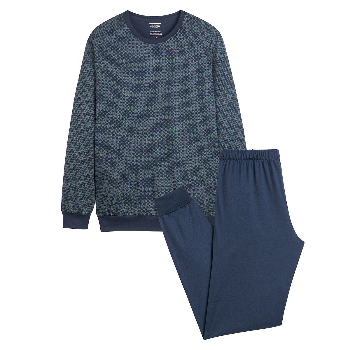 EMINENCE<br>Pijama estampado com gola redonda, em algodão mercerizado