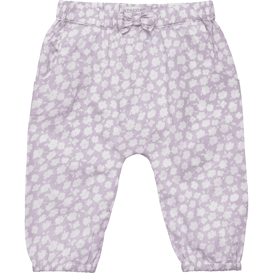 STACCATO Hose soft lilac gemustert