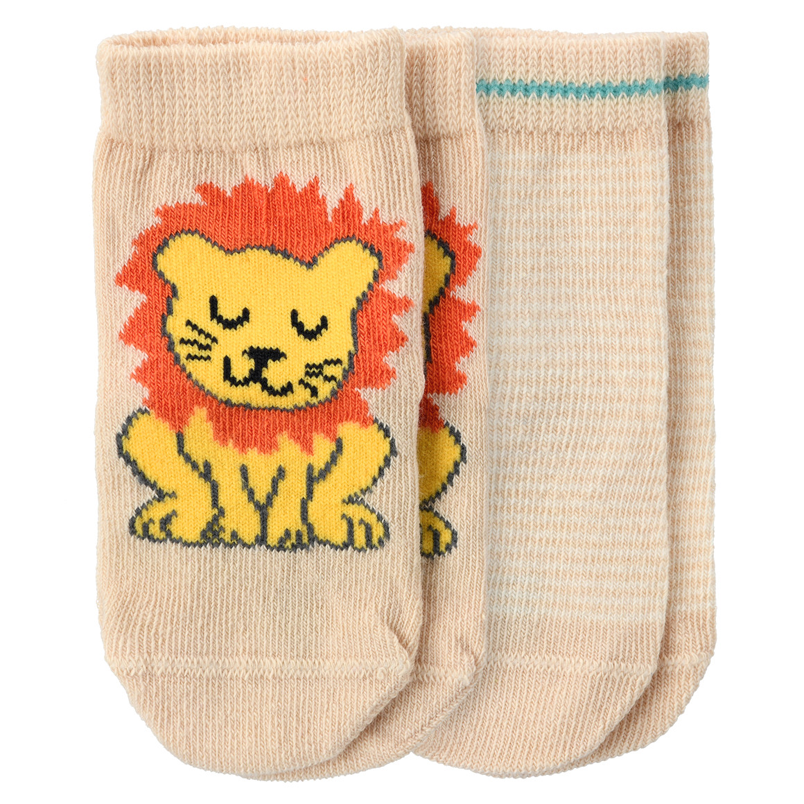 Topomini 2 Paar Newborn Socken im Set hellbeige