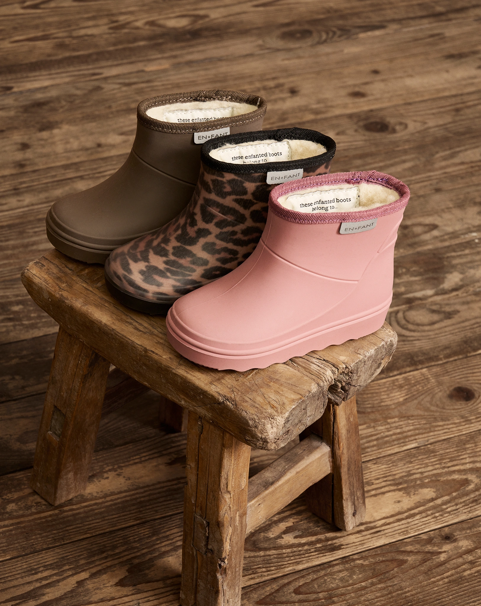 Thermo-Gummistiefel SOLID kurz in old rose