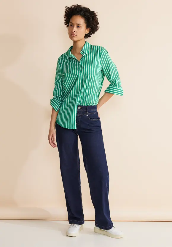 Streifen Hemdbluse - fresh spring green