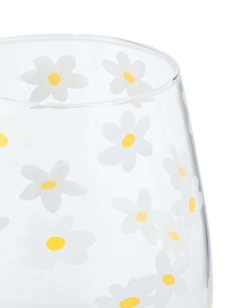 verre 550ml fleurs