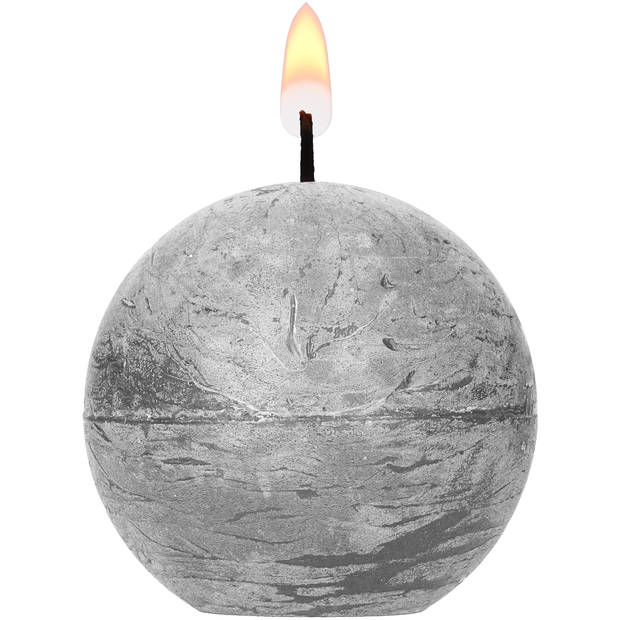 Blokker Rustieke Bolkaars - 8x8 cm - Grijs