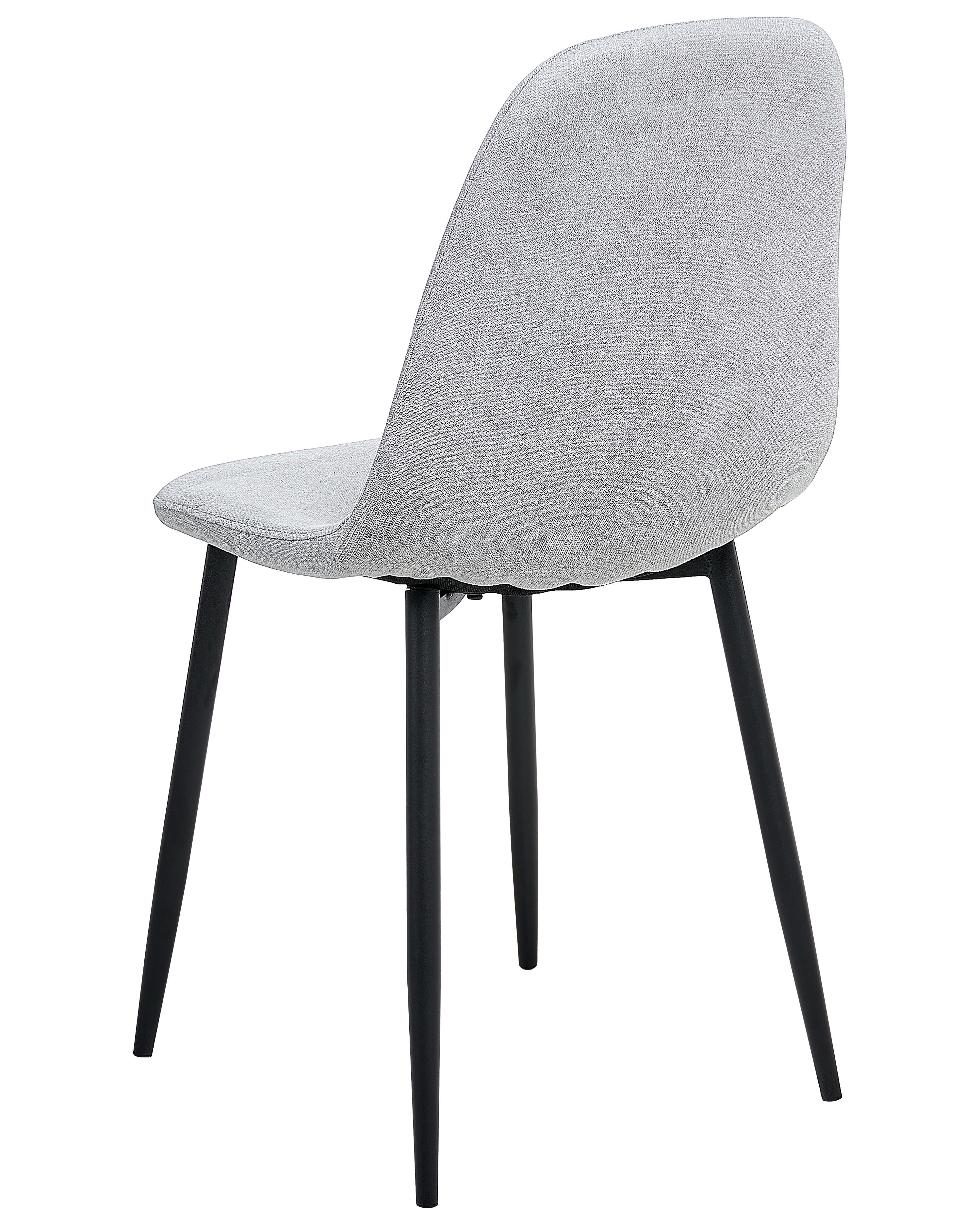 Set van 4 eetkamerstoelen CRANDALL Stof Lichtgrijs