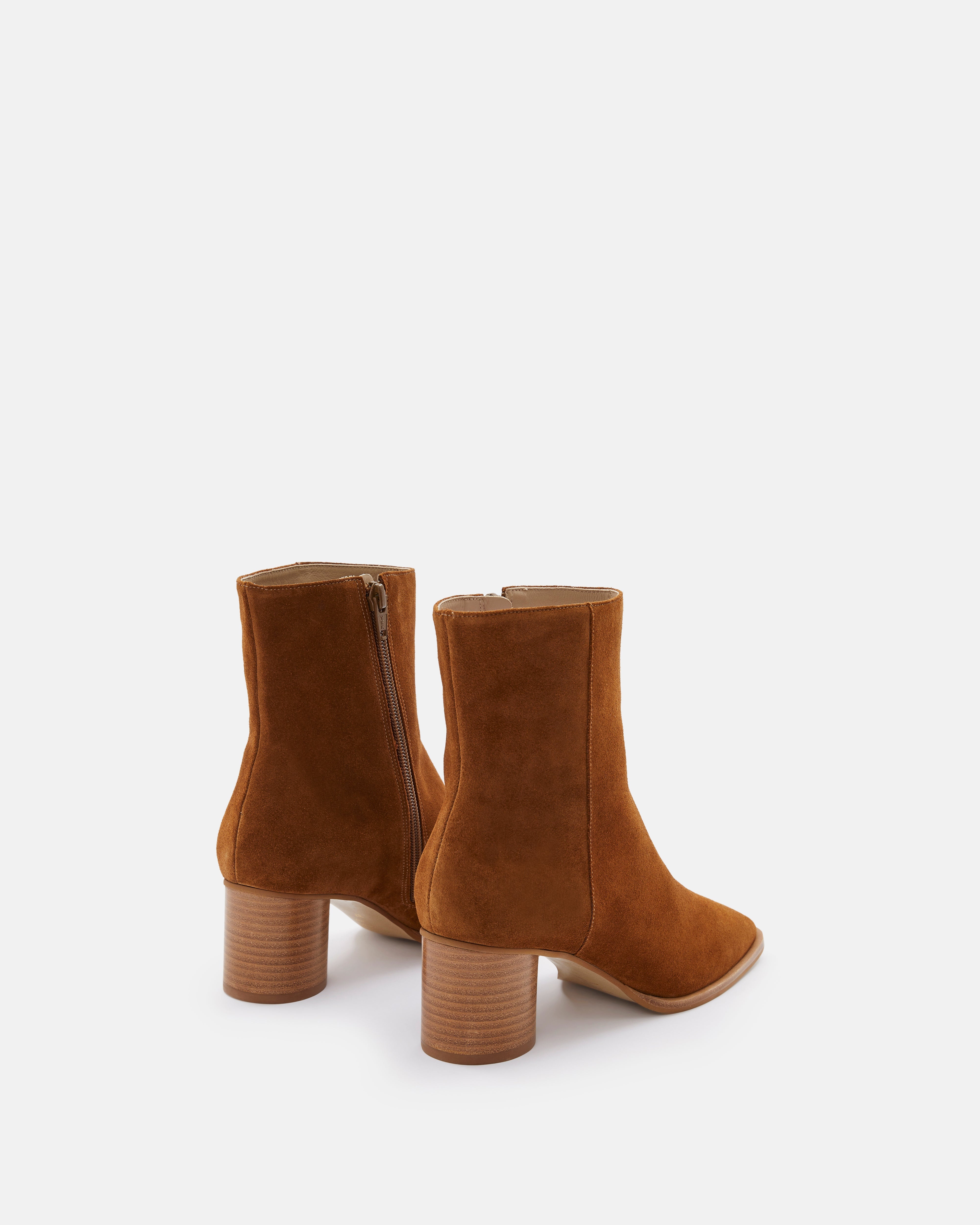 BOTTINES KELIANA/VEL COGNAC