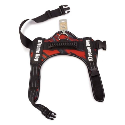 Coleira de camuflagem Xtreme Dog para cães, vermelha