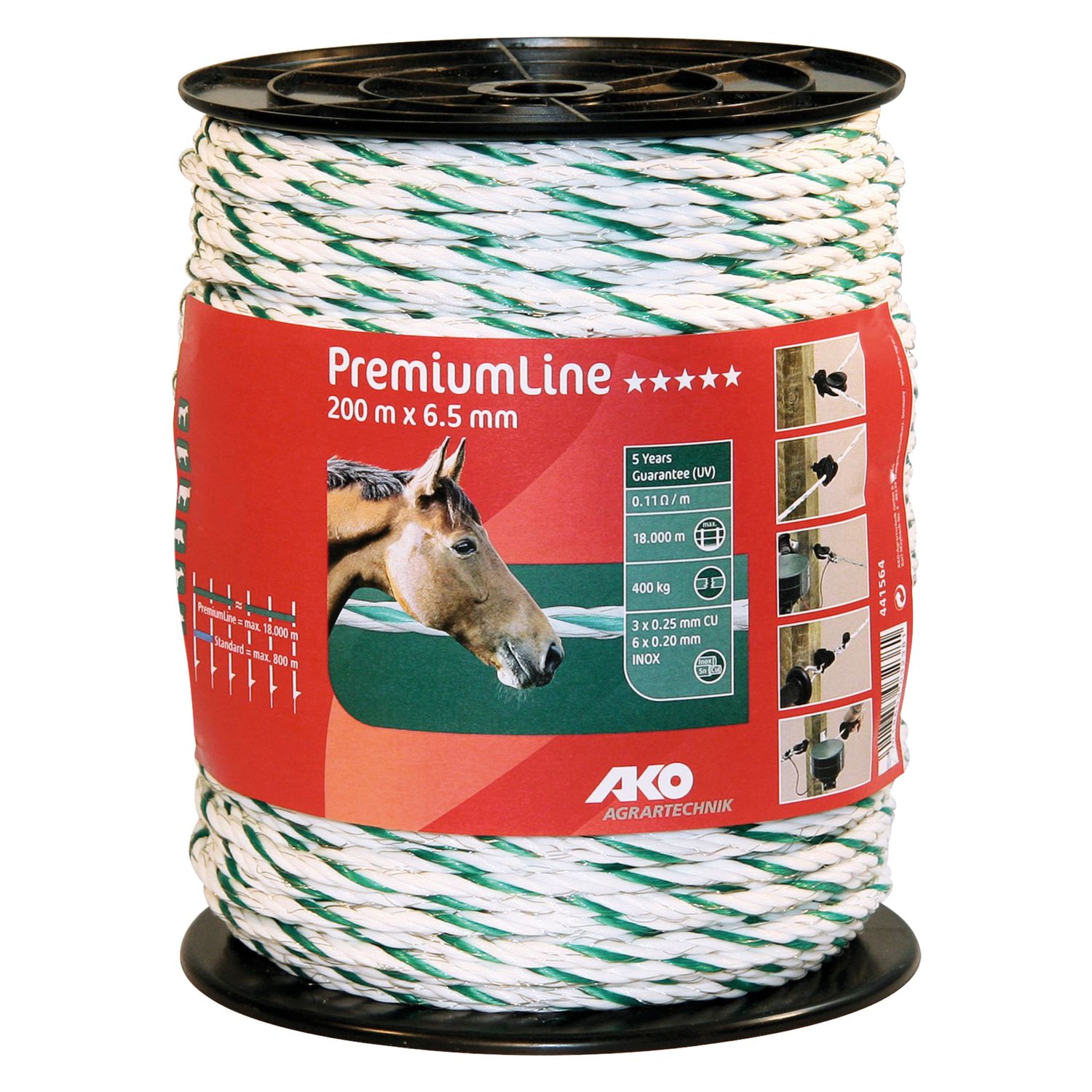 AKO Elektroseil PremiumLine, 6,5 mm, 200 Meter