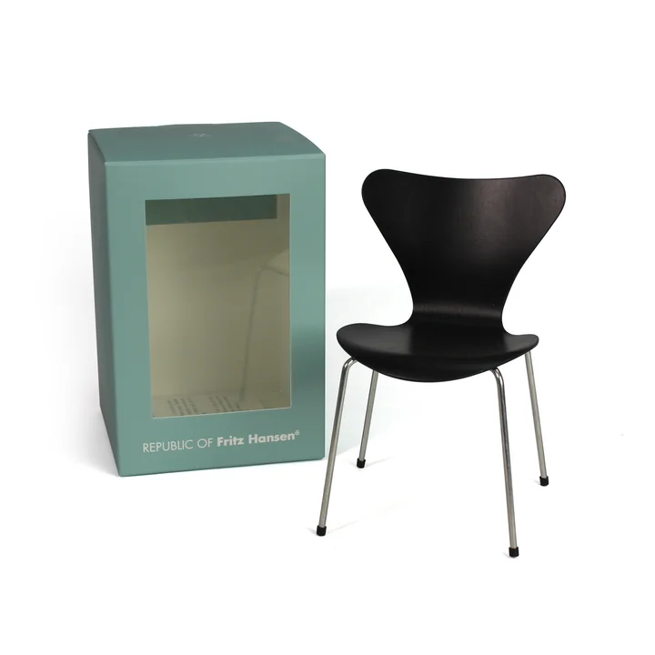 Fritz Hansen - Miniatur Serie 7 Stuhl, opium red