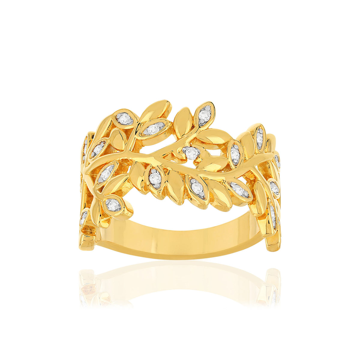 Bague plaqué or 2 tons zirconias
