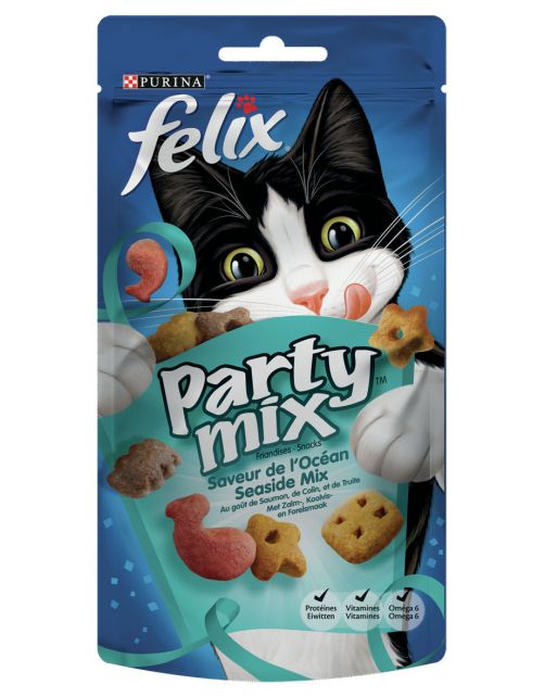 Felix Party Mix Seaside - Kattensnack - Vis 60 g