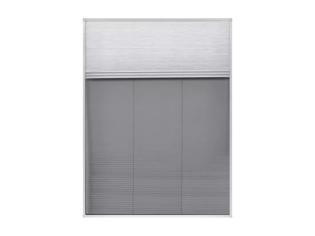 Moustiquaire plissée pour fenêtre et store Aluminium 60 x 80 cm