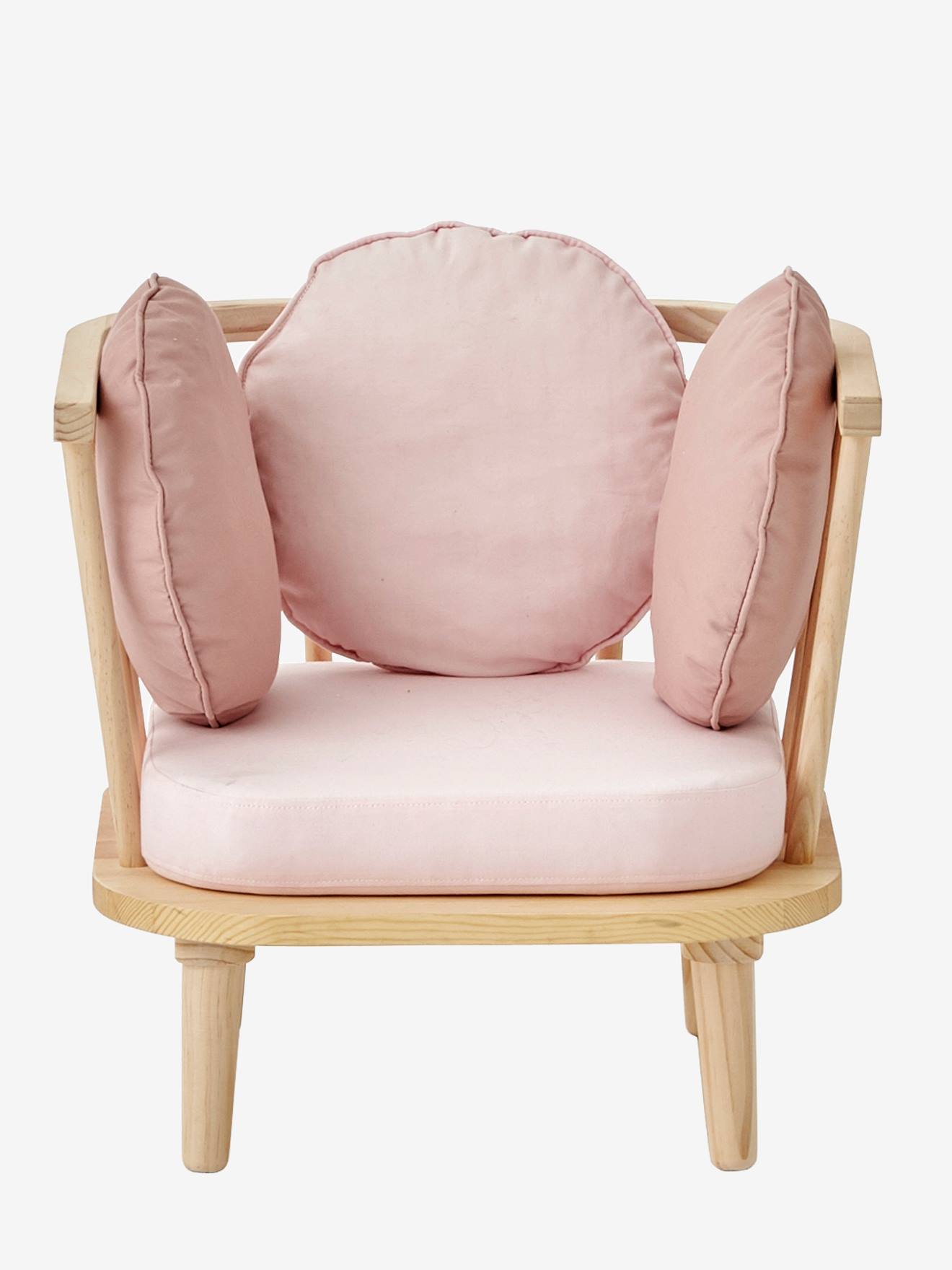 poltrona retrô rosa claro lisa