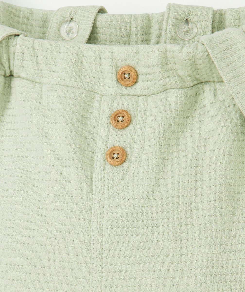 PANTALON DE JOGGING BÉBÉ GARÇON VERT AVEC BRETELLES AMOVIBLES