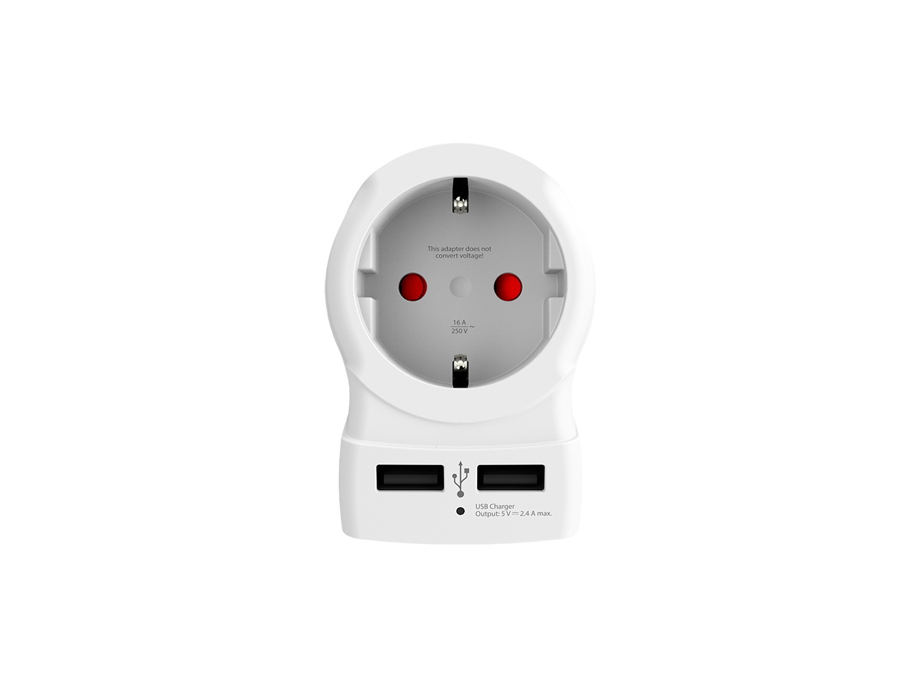 ADAPTADOR SKROSS 1.500280 EUROPE TO UK   2 USB