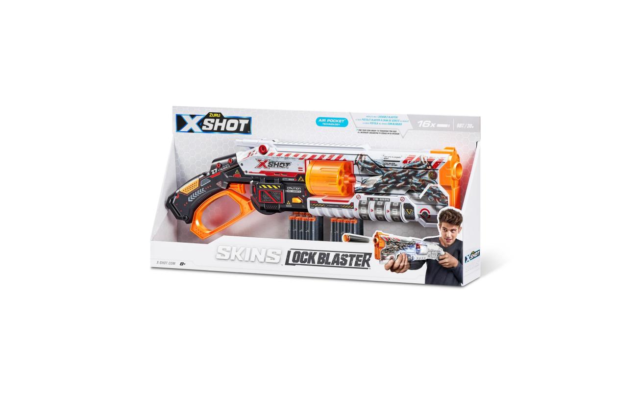 X-shot Skins Lock Blaster met 16 darts