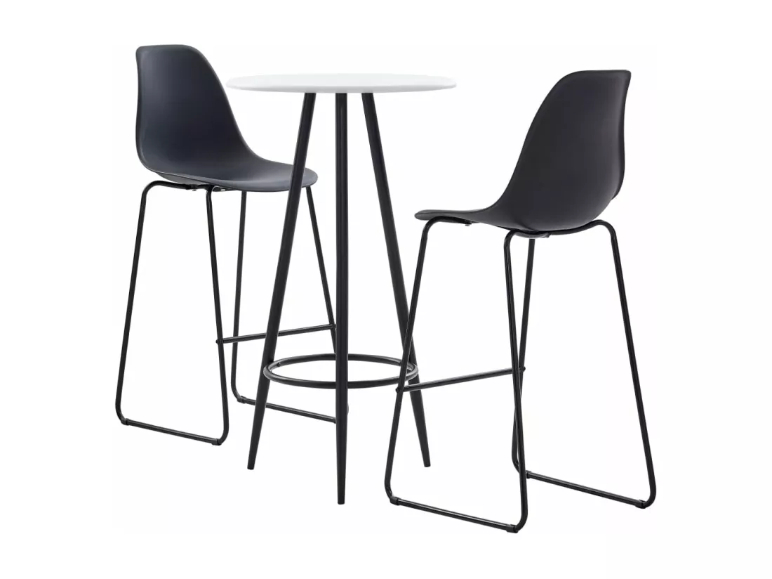 Ensemble de bar 3 pcs Plastique Noir