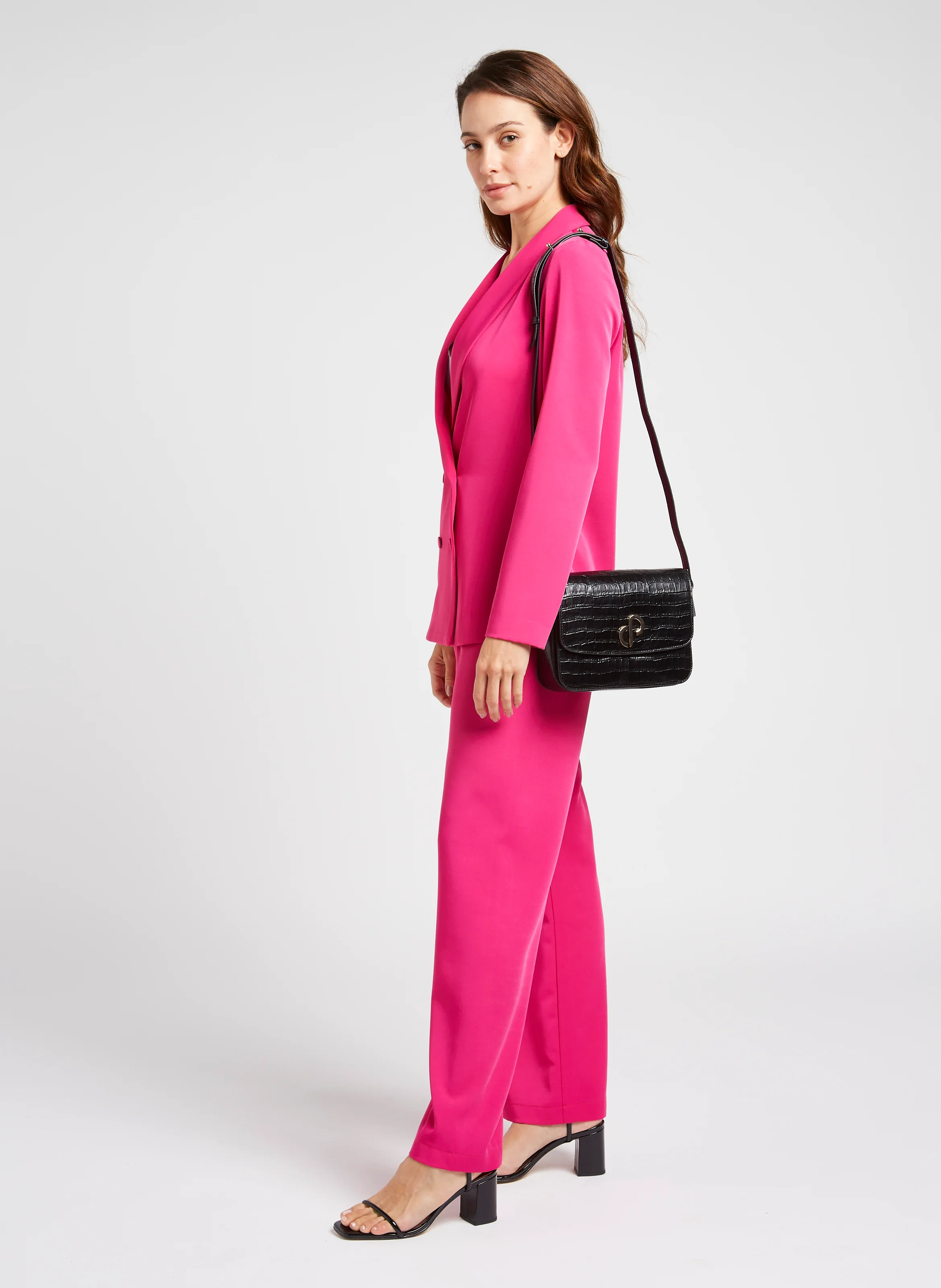 AUDE - Sac bandoulière en cuir| Noir