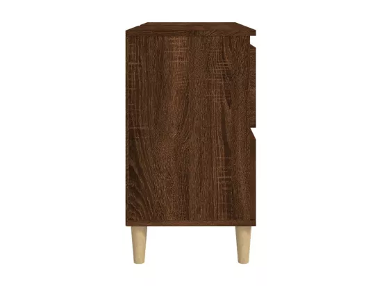 Meuble d'évier chêne marron 80x33x60 cm bois d'ingénierie