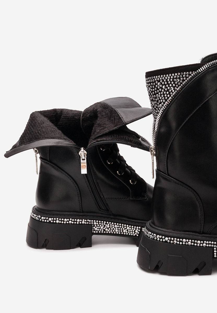 Bottines rangers femme noirs Adrienne