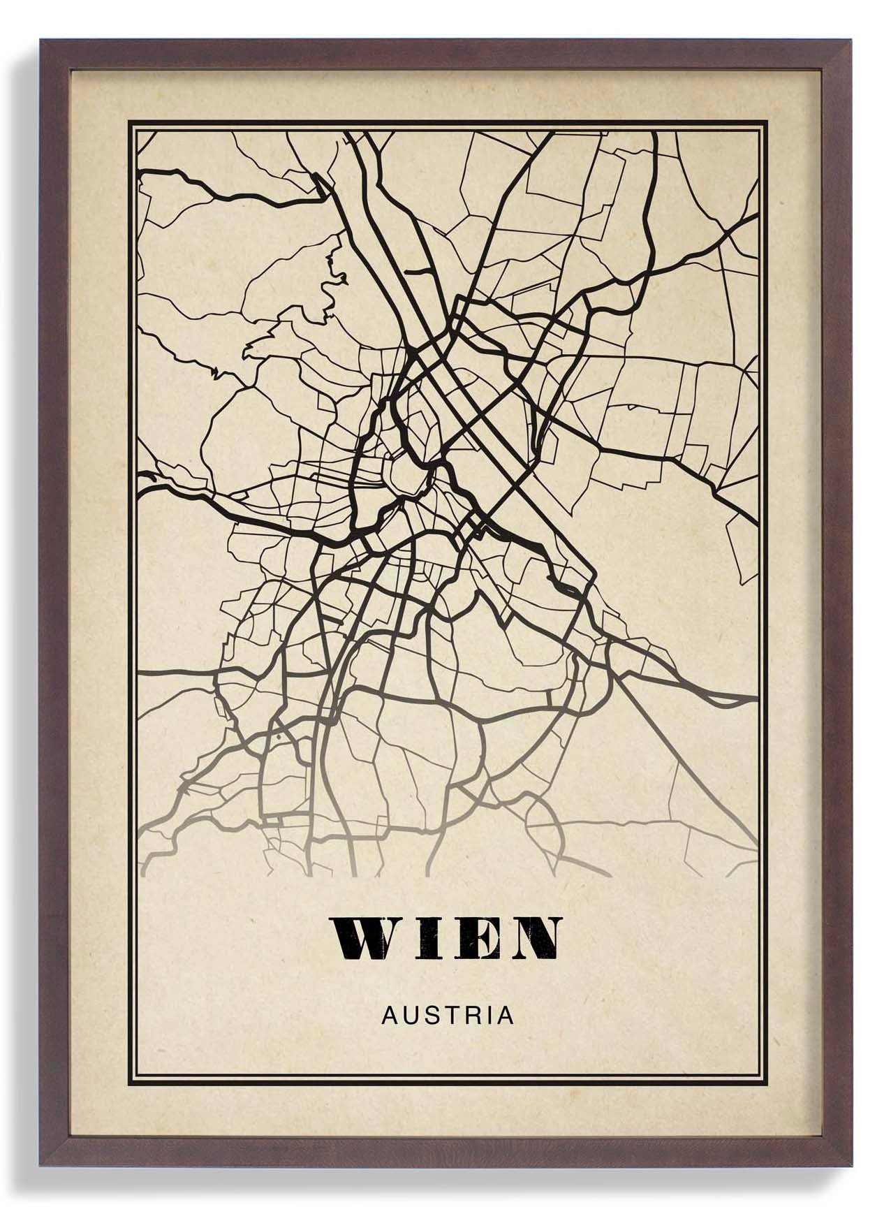 Wien Stadt Sepia