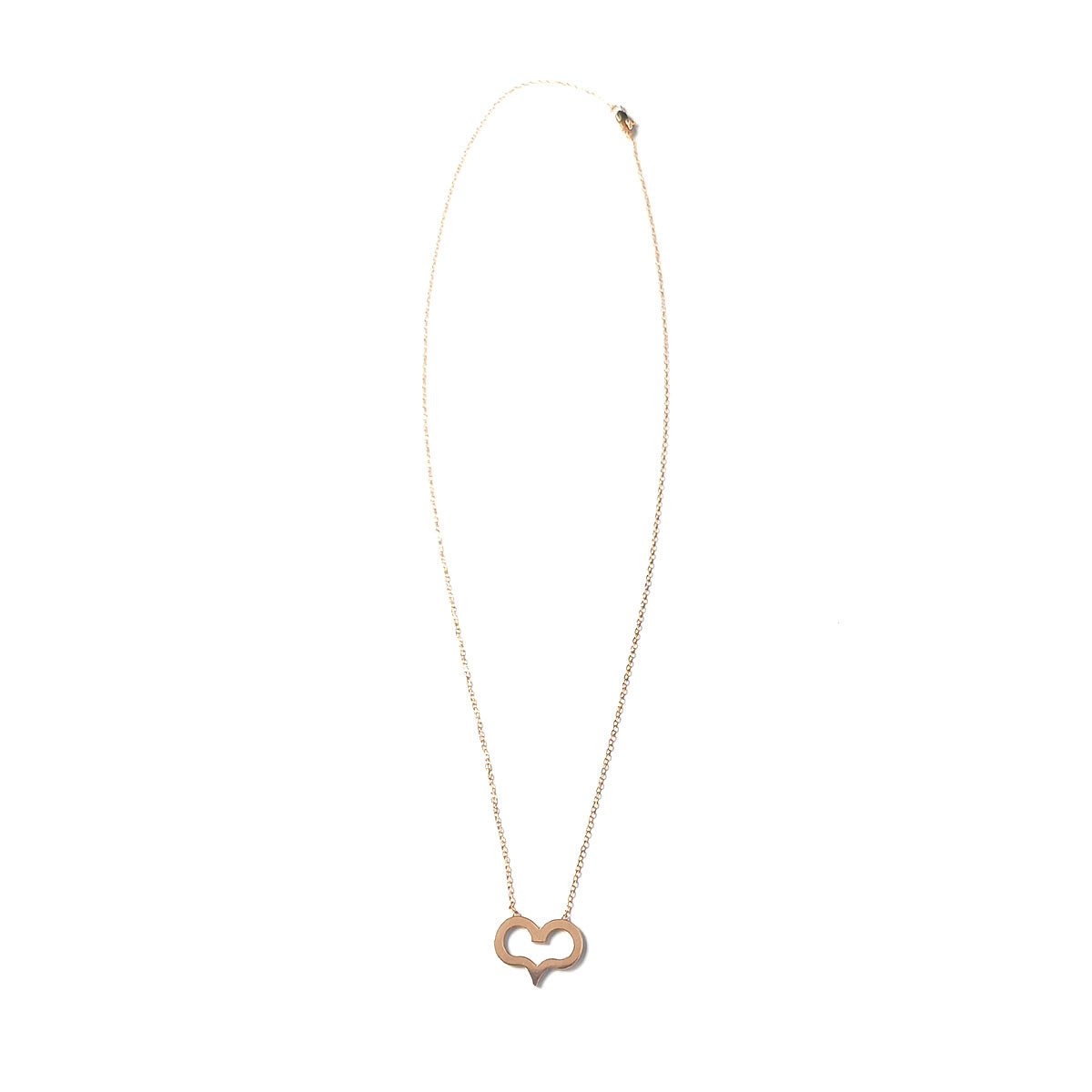 Collier DINH VAN d'occasion or 750 rose maille forçat 40,5 cm