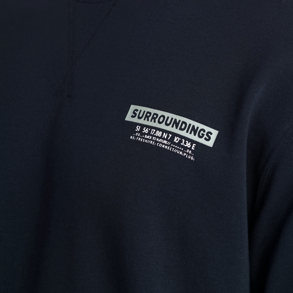 VanVaan Denim Herren Sweatshirt mit Backprint dunkelblau