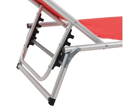 VIDAXL - Bain de soleil Lot de 2 chaises longues pliables avec auvent aluminium et t...