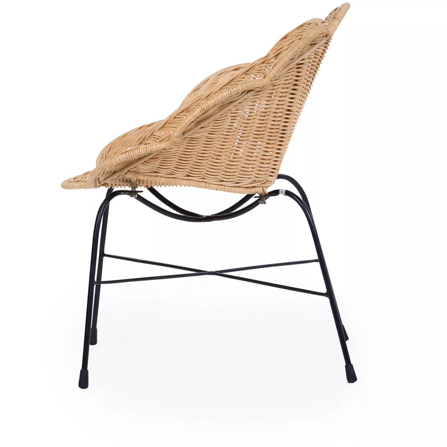 CHILDHOME Kinderstuhl Rattan Blume natur