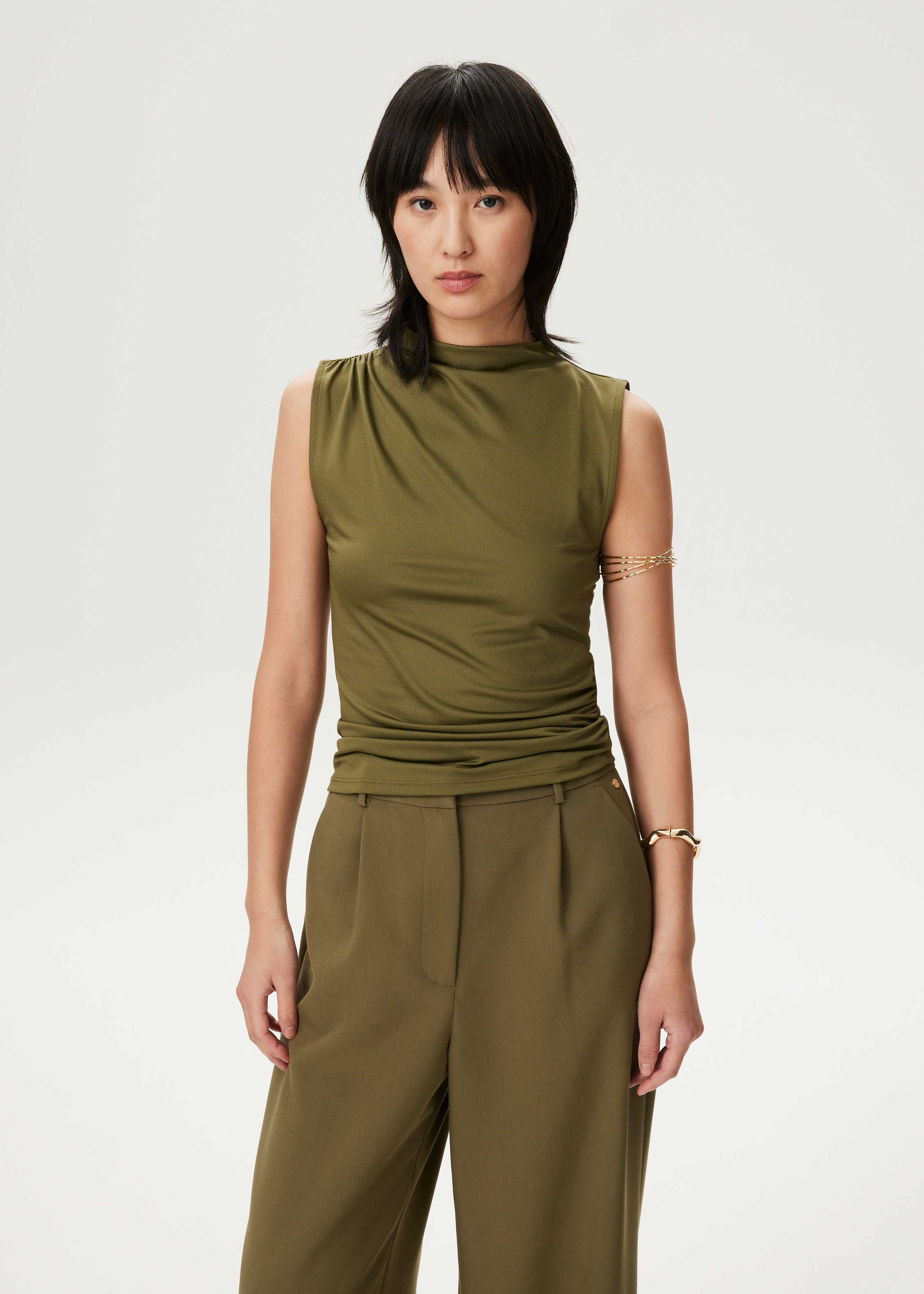 Halter top met drape
