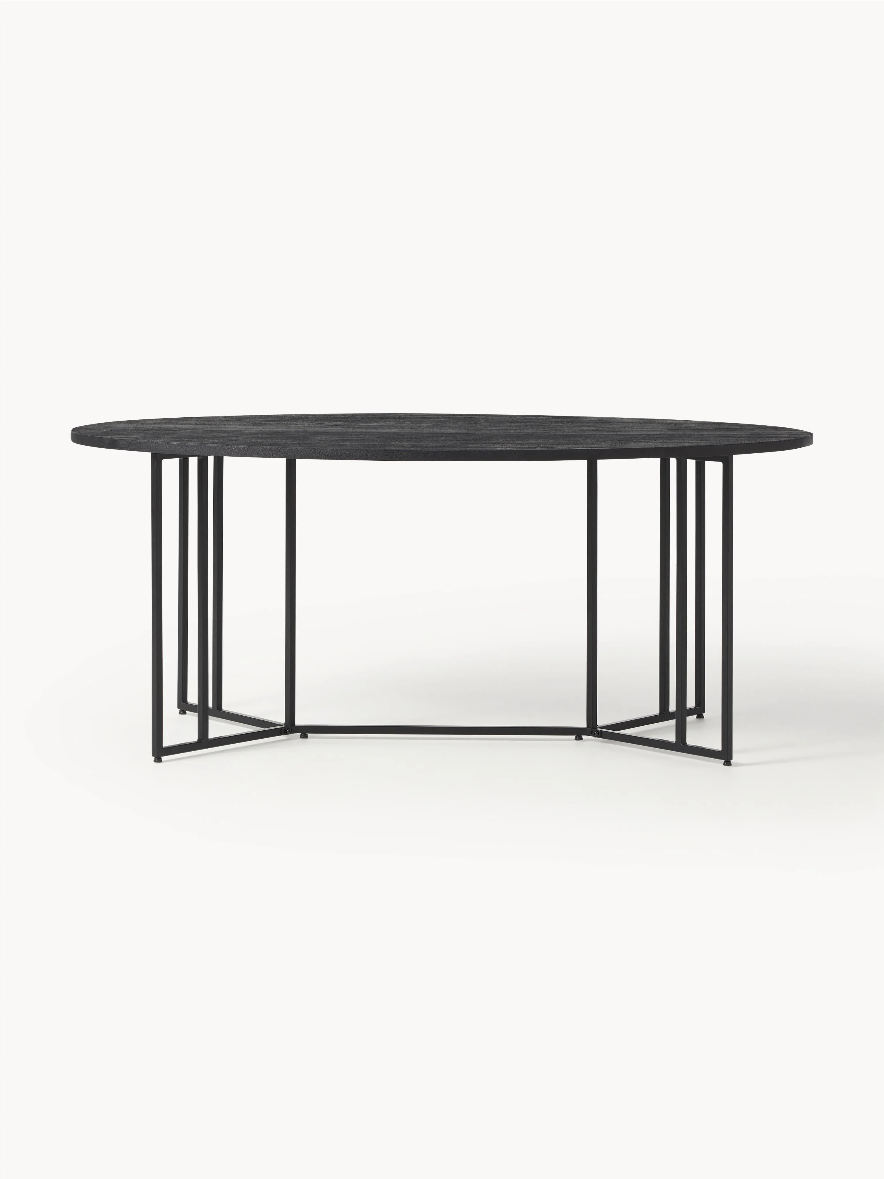 Ovale eettafel Luca van mangohout, in verschillende formaten