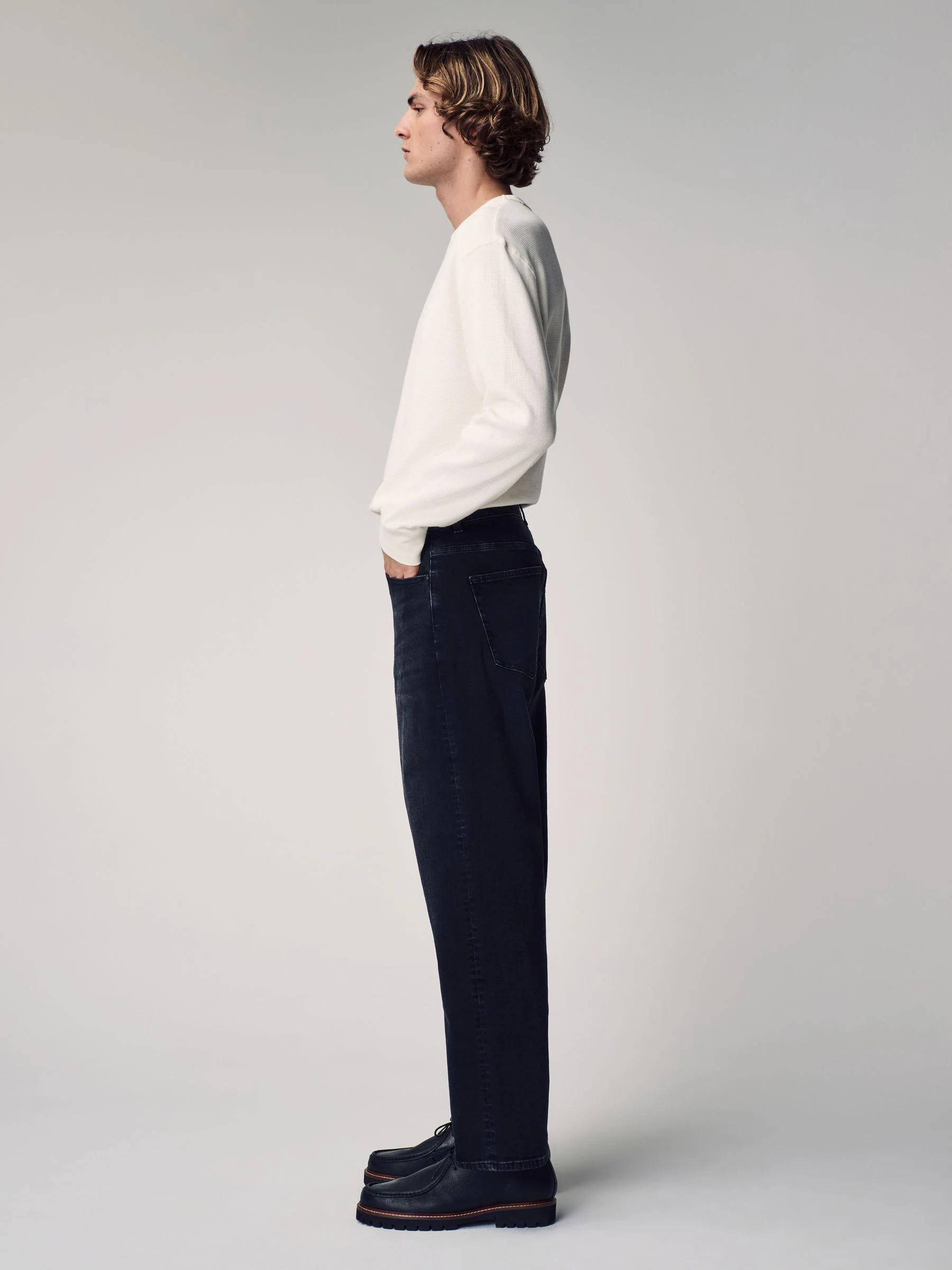 Zwart - Rechte, klassieke jeans met stretch