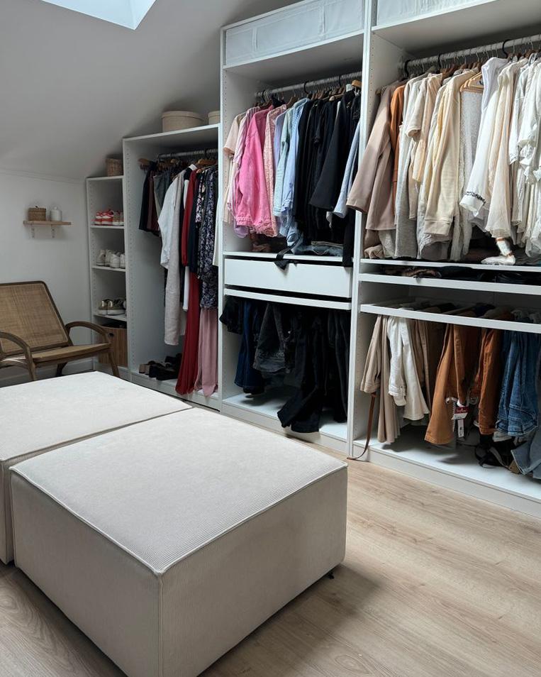 Ottomaan LEMVIG Corduroy Lichtbeige