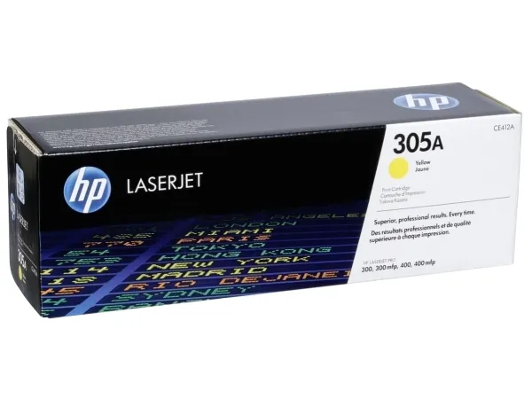 HP 305A - Gul - original - LaserJet - tonerpatron (CE412A) - for LaserJet Pro 300 M351, 400 M451, MFP M375, MFP M475