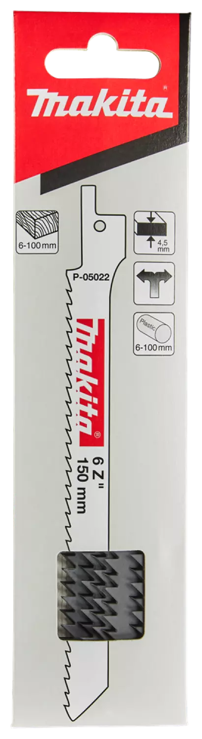 Makita P-05022 Reciprozaagblad - 130 x 4,2mm - Hout/Kunststof (5st)
