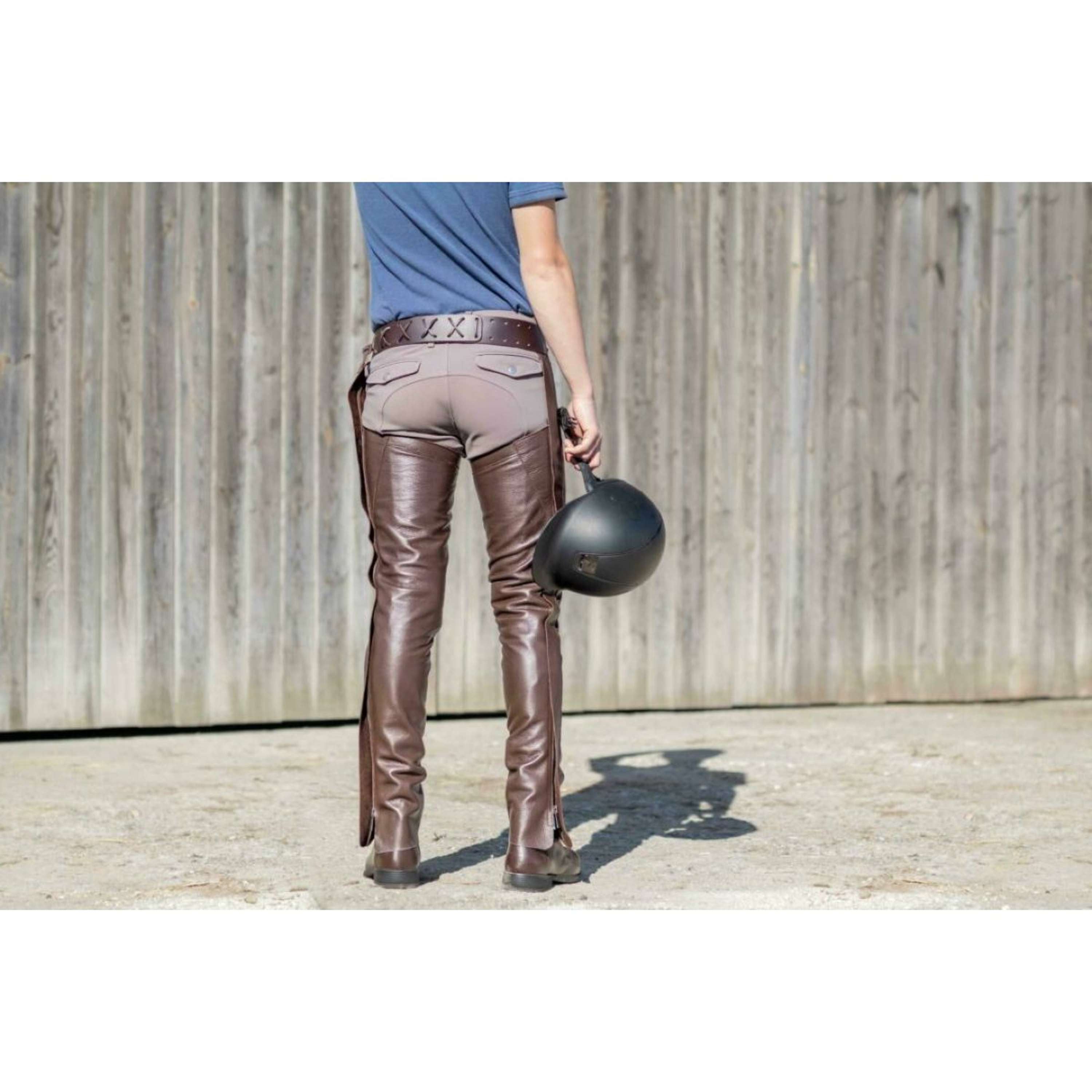 Dyon Lange Chaps Leer Standard Bruin