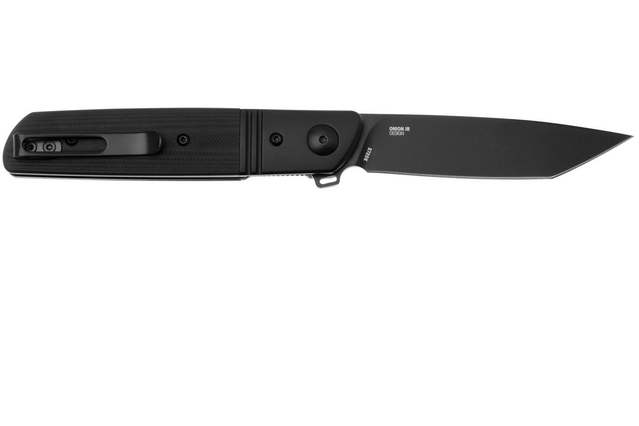CRKT Bamboozled Tanto Black 5720K Black Oxide D2, Black G10, zakmes, Kenny Onion design