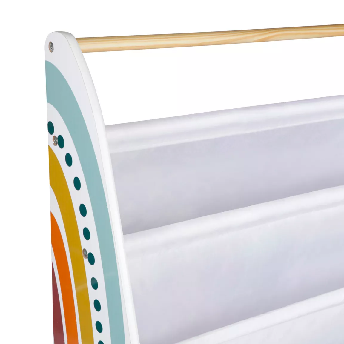 Bibliothèque enfant bois (60 x 62 cm) Arc en ciel Multicolore