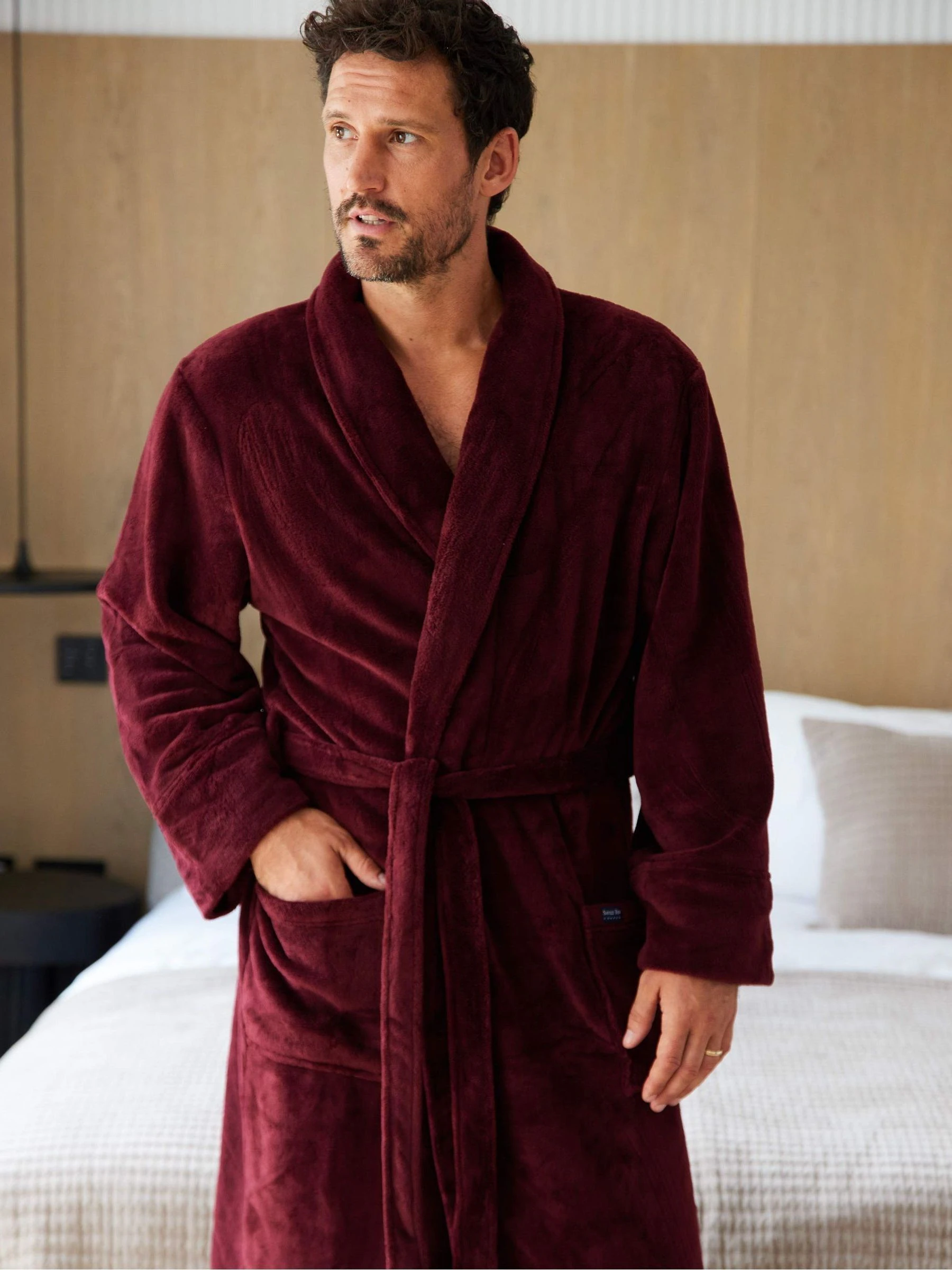 Savile Row Company Lightweight Soft Fleece Dressing Gown