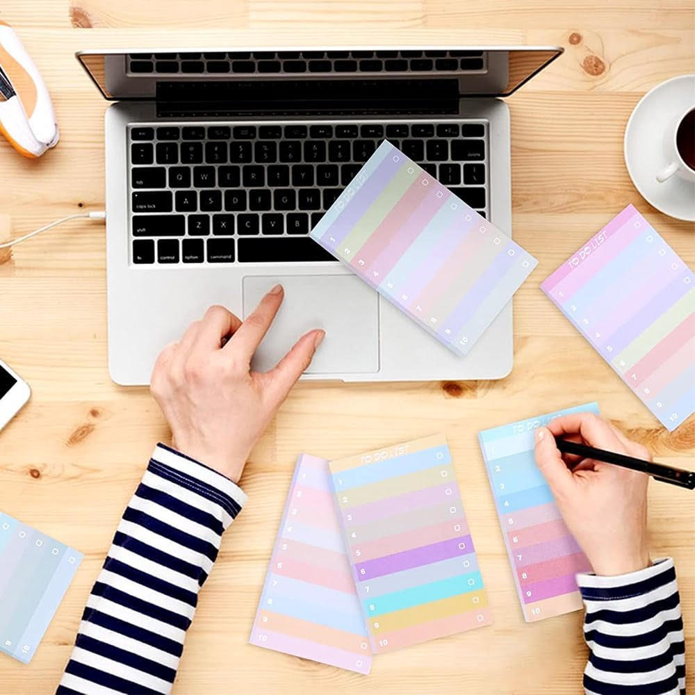 (13x8cm) To Do Liste Haftnotizen Sticky Notes Zettelblock - Pastell