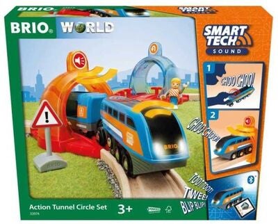 BRIO 33974 Action Tunnel Circle Set (Smart Tech Sound)