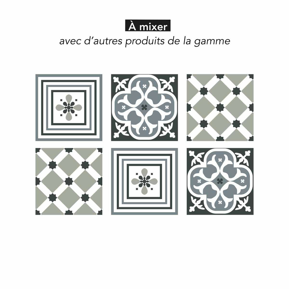 Stickers carrelage 15 x 15 cm - carreaux étoilés