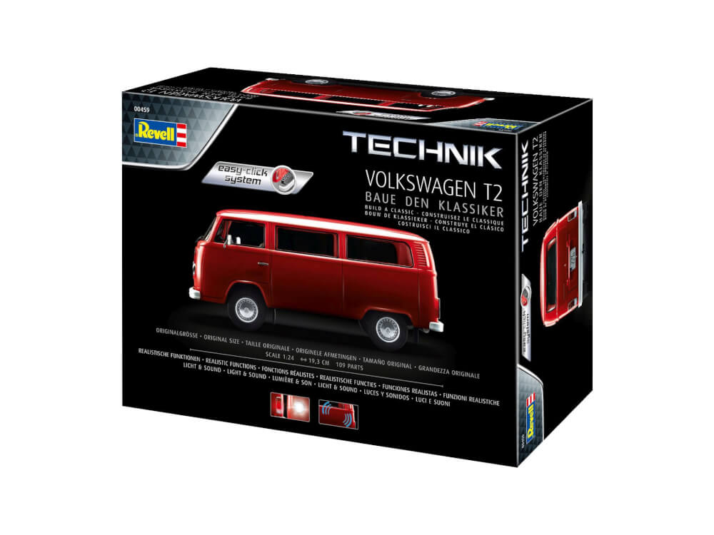 Volkswagen T2 - Technik - Easy Click System, Revell Modellbausatz mit Elektronik-Komponenten