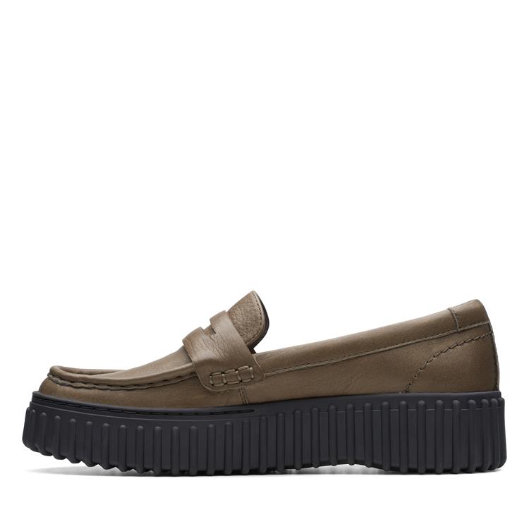 Clarks Torhill Penny dark olive nub