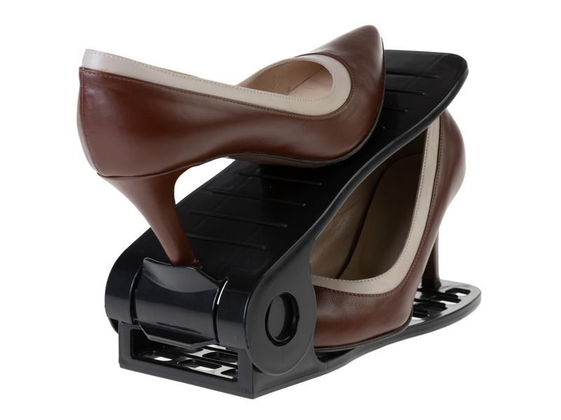 COCON Schuhorganizer 8 Stück, Schwarz Platzsparender Schuhstapler