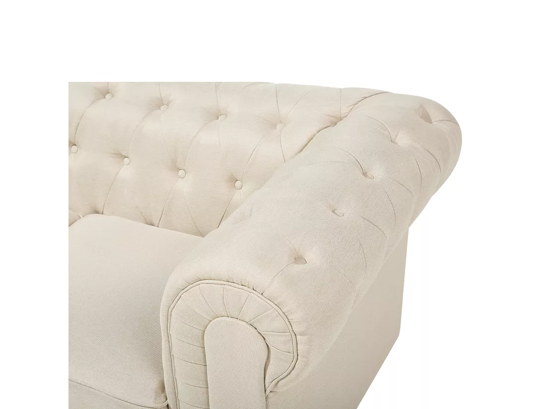 Canapé en tissu beige 3 places CHESTERFIELD