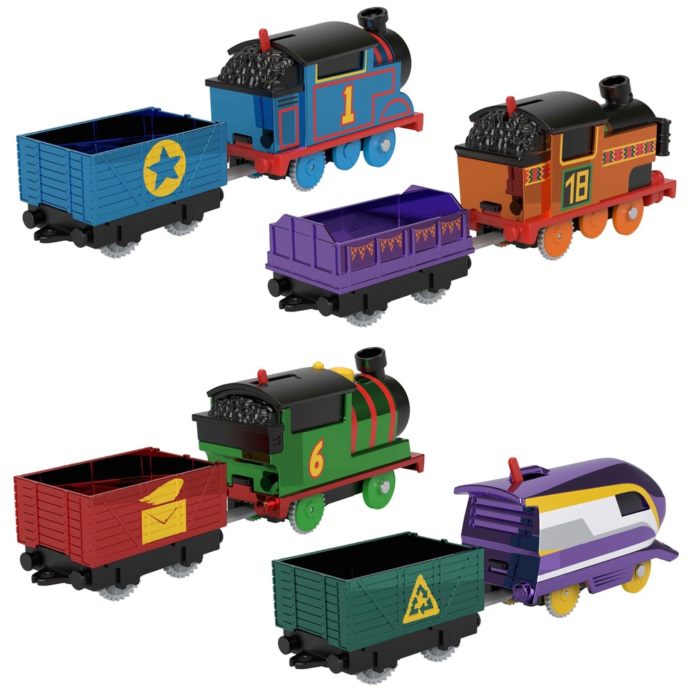 Thomas & seine Freunde – Motorisierte Lokomotiven (4er-Pack): Thomas, Nia, Percy & Kana