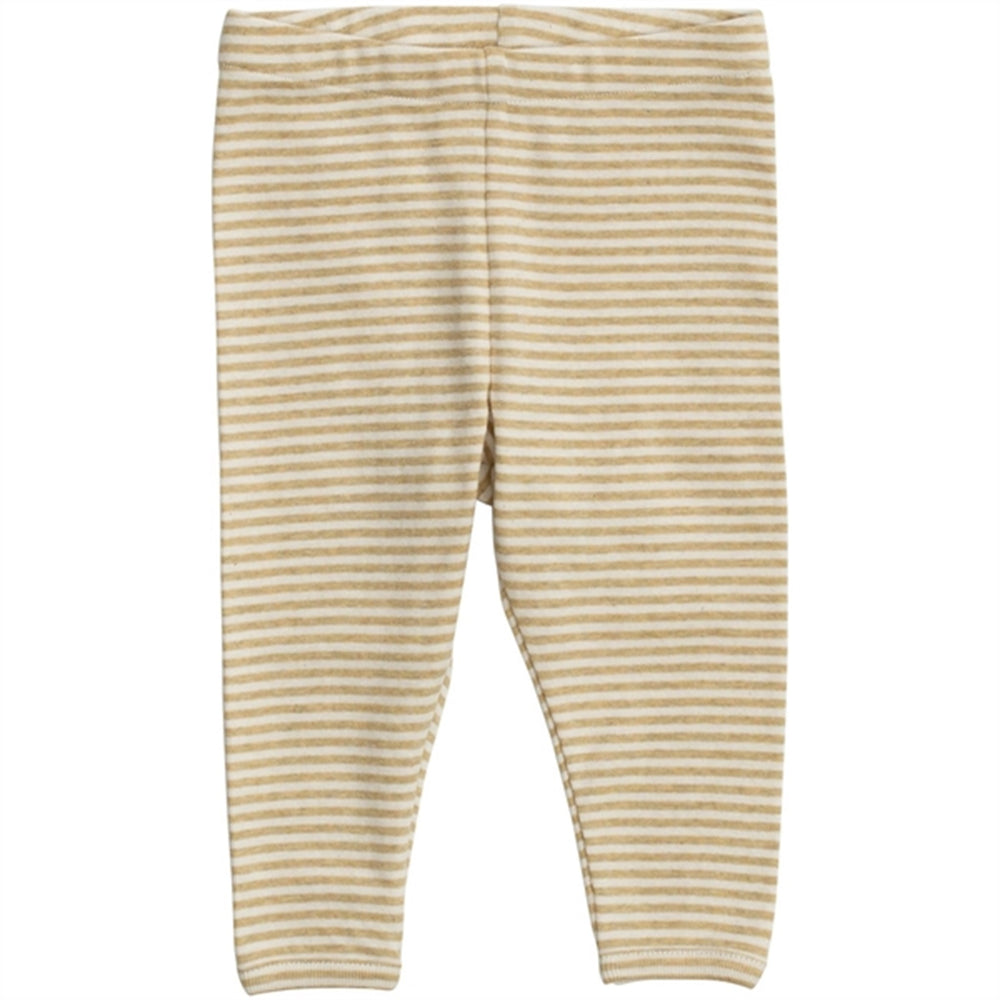 Chamomile/Offwhite Baby Leggings Stripe